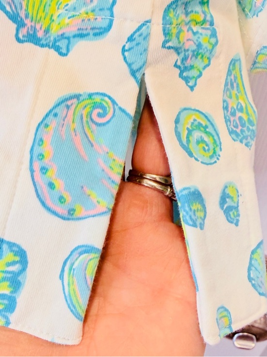 Lilly Pulitzer Shell Print V-Neck Women's Knit Tunic Top -NWOT - Picture 5 of 7